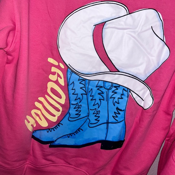 Howdy Hot Pink Cowgirl Western Crewneck - Picture 8 of 9